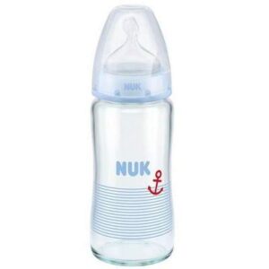 biberon-sticla-cu-tetina-silicon-0-6-luni-240-ml-nuk-o38705-farmacia-morpheus Biberon Sticla cu Tetina Silicon, 0-6 Luni, 240 ml, Nuk