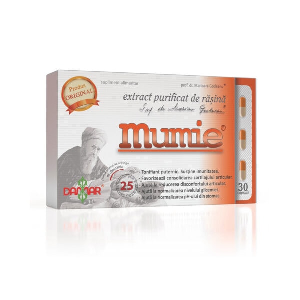 Extract Purificat de Rasina Mumie, 30 Capsule, Damar