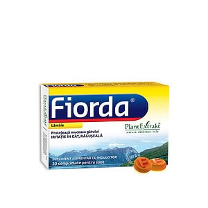 Fiorda cu Aroma de Lamaie, 30 Comprimate, Plant Extrakt