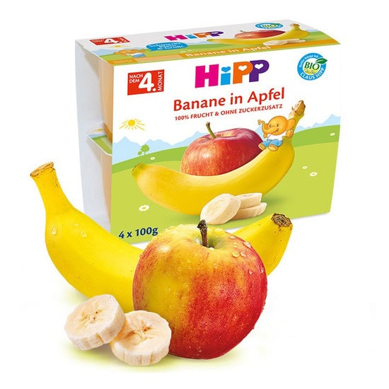 gustare-cu-fructe-mere-si-banane-4-x-100-g-hipp-o38720-farmacia-morpheus Gustare cu Fructe Mere si Banane, 4 x 100 g, Hipp