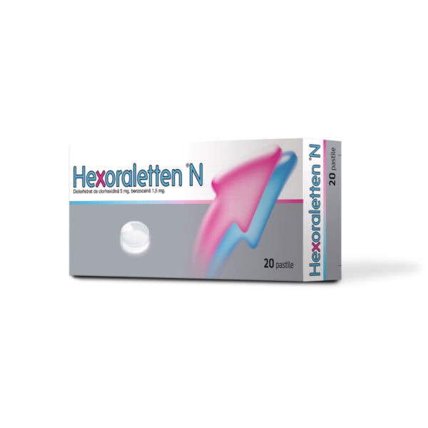 Hexoraletten N, 5 mg+1,5 mg, 20 Pastile, Mcneil Healthcare