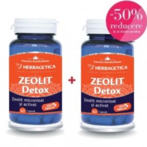 Pachet Zeolit Detox 60+60 Capsule, Herbagetica