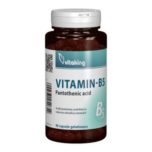 Vitamina B5 (Acid Pantotenic), 200 mg, 90 Capsule Gelatinoase, Vitaking