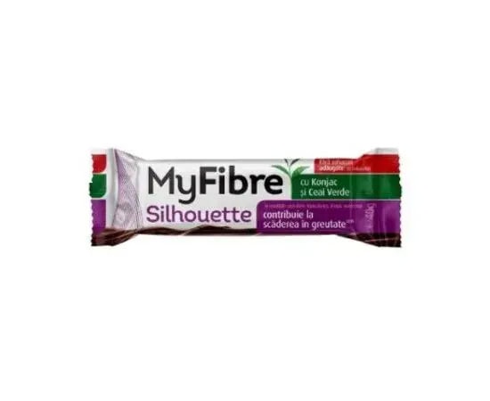 Baton Dietetic Konjac Ceai Verde MyFibre Silhouette 40 g, Sly Nutritia