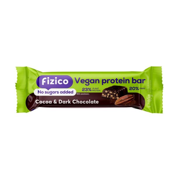 Baton Proteic cu Cacao Vegan, 40 g, Sly Nutritia