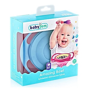 Bol de Hrănire cu Rotație de 360° Albastru, BabyJem