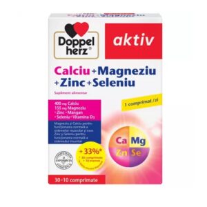 Calciu + Magneziu + Zinc + Seleniu Aktiv, 30 + 10 Comprimate, Doppelherz