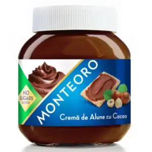 Crema de Alune cu Cacao Fara Zahar 350 g - Monteoro, Sly Nutricia