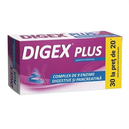 Digex Plus, 30 Comprimate Filmate, Fiterman Pharma