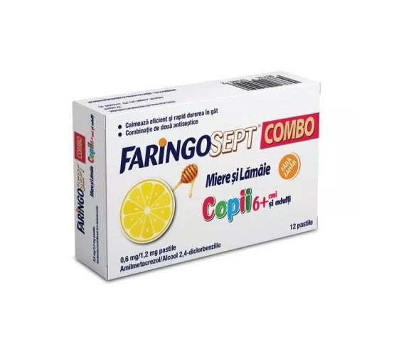 faringosept-combo-miere-si-lamaie-copii-6-si-adulti-06-mg-12-mg-12-pastile-terapia-O27962-farmacia-morpheus Faringosept Combo Miere si Lamaie, Copii 6+ si Adulti, 0,6 mg/1,2 mg, 12 Pastile, Terapia