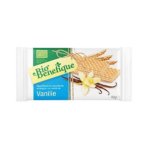 Napolitana Bio cu Crema de Vanilie, 40 g, Sly Nutritia