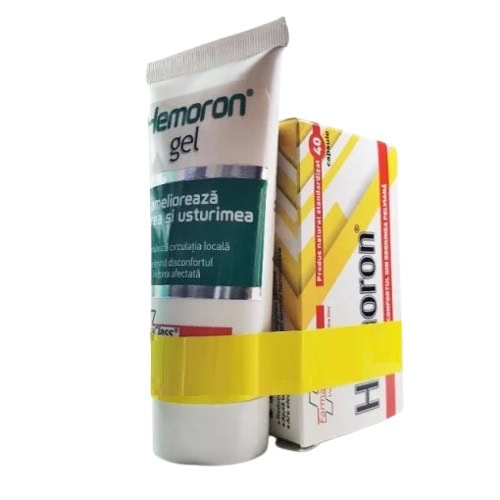 Pachet Hemoron, 40 Capsule + Gel Hemoron, 100 ml, FarmaClass