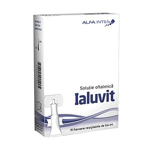 Solutie Oftalmica Ialuvit, 15 x 0,6 ml, Alfa Intes