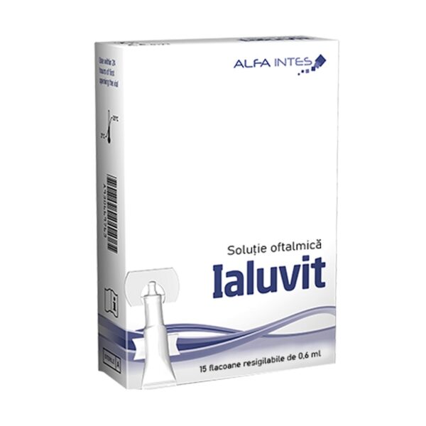 Solutie Oftalmica Ialuvit, 15 x 0,6 ml, Alfa Intes