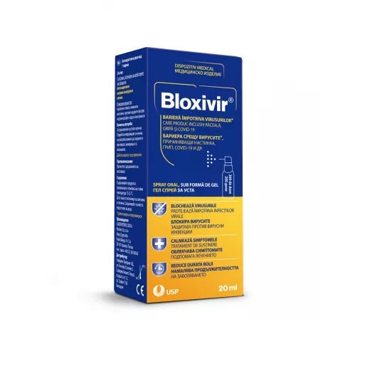 Spray gel oral Bloxivir, 20 ml, USP