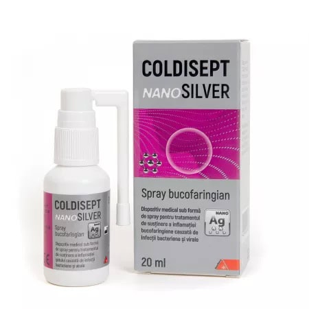 Spray pentru Gat Coldisept NanoSilver, 20 ml, Arkona