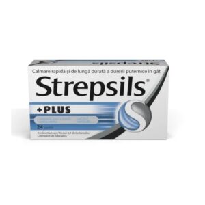Strepsils Plus, 24 Pastile, Reckitt Benckiser Healthcare