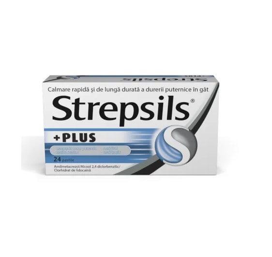 Strepsils Plus, 24 Pastile, Reckitt Benckiser Healthcare