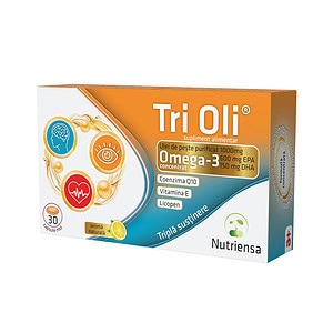 Ulei de Peste Tri Oli, 30 Capsule Moi, Antibiotice Sa