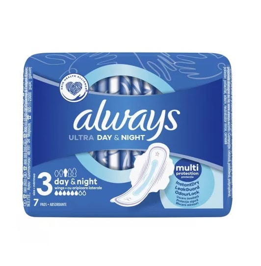 Absorbante Always Ultra Day & Night, 7 bucati, P&G