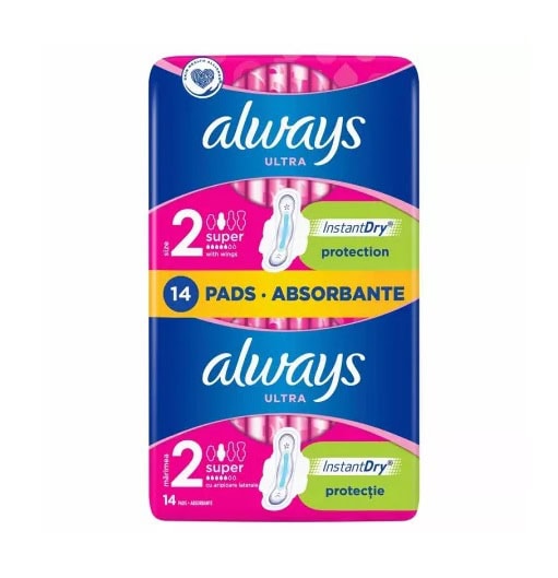 Absorbante Duo Ultra Super Plus, Marimea 2, 14 bucati, Always