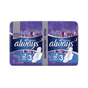 Absorbante Platinum Ultra Night Duo, Marimea 3, 12 bucati, Always