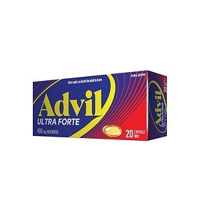 Cutie cu capsule Advil Ultra Forte pentru durere si febra.