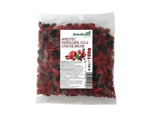 Amestec Fructe Goji, Merisoare si Stafide Brune, 150 g, Depal
