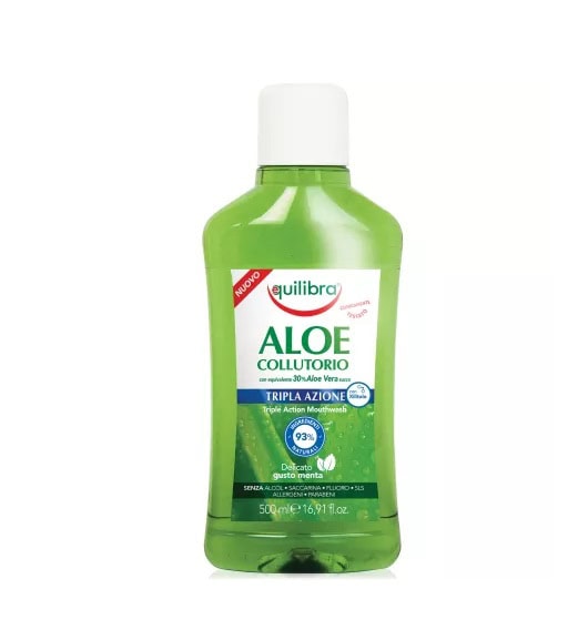 Apa de Gura cu Tripla Actiune Aloe, 500 ml, Equilibra