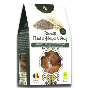 Biscuiti cu Naut, Hrisca si Orez, 130 g, Hiper Ambrozia
