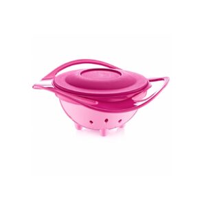 Bol Multifunctional Amazing Bowl, cu Capac si Rotire 360 Grade, Roz, BabyJem