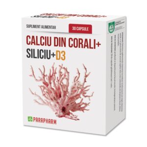 Calciu din Corali + Siliciu + D3, 30 Capsule, Parapharm Quantum
