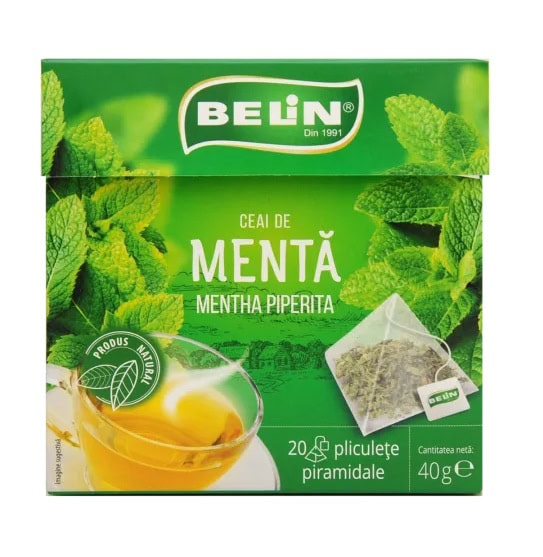 Ceai de menta, 20 plicuri piramidale, Belin
