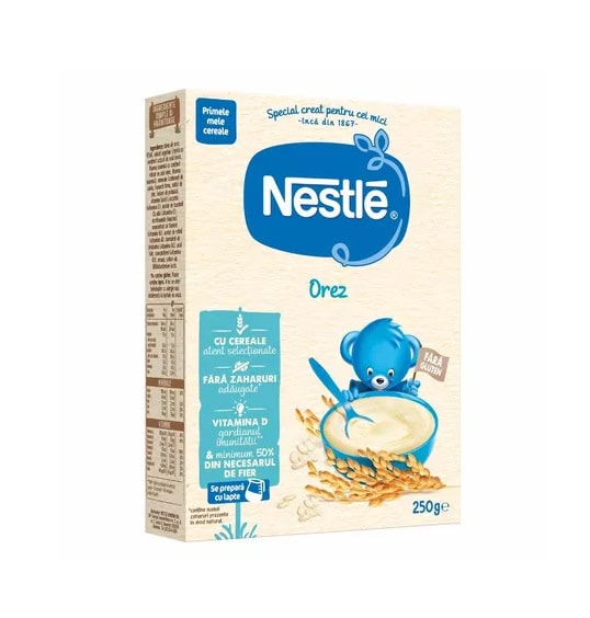 Cereale pe baza de orez Infant Cereals, +6 luni, 250 g, Nestle