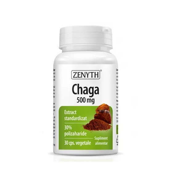 Chaga, 500 mg, 30 Capsule Vegetale, Zenyth