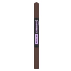 Creion Pentru Definirea Sprancenelor Nuanta 04 Dark Brown Express Brow Satin Duo, 2 g, Maybelline