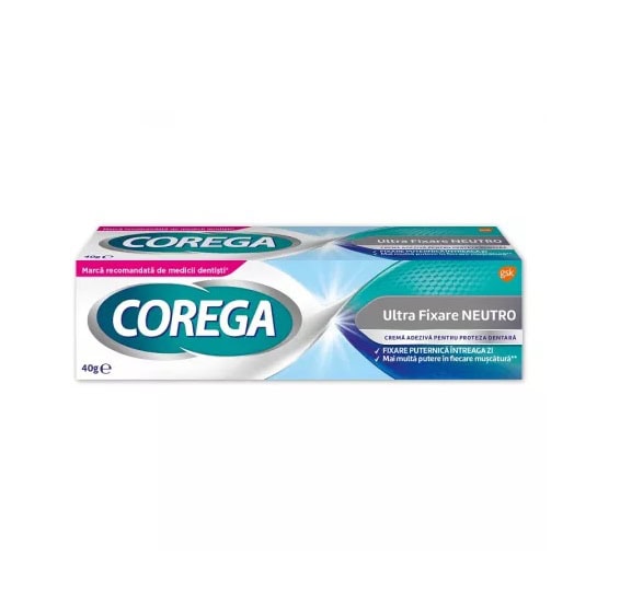 Crema adeziva pentru proteza dentara Neutro Corega, 40 g, Gsk