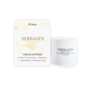 Crema Antirid cu Extrate de Musetel Galbenele si Sunatoare, 100 ml, Herbagen