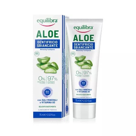 Gel pentru Albirea Dintilor Aloe, 75 ml, Equilibra