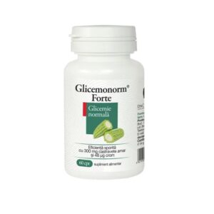 Glicemonorm Forte Experti in Extracte, 60 Comprimate, Dacia Plant