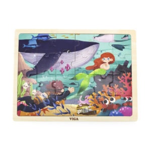 Jigsaw Puzzle 24 Piese, Viata Marina, Viga Toys