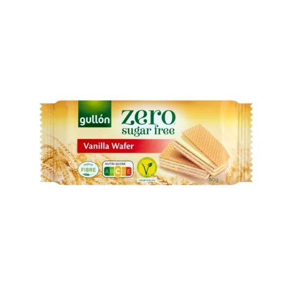 Napolitane cu Vanilie Fara Zahar, 60 g, Gullon