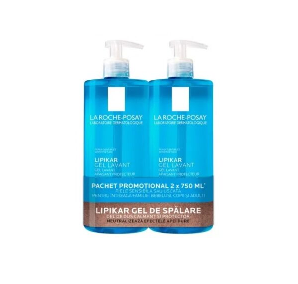 pachet-gel-de-dus-calmant-si-protector-lipikar-2-x-750ml-la-roche-posay-O39397-farmacia-morpheus Pachet Gel de dus calmant si protector Lipikar, 2 x 750ml, La Roche Posay