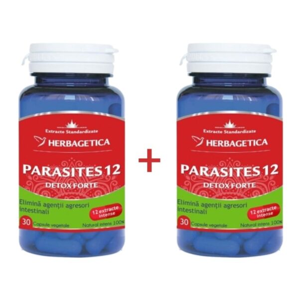 Parasites 12 Detox Forte, 30+30cps, Herbagetica