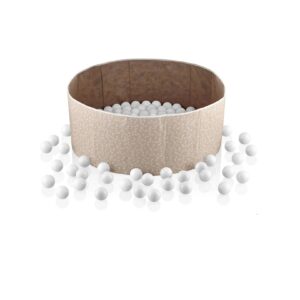Piscina Uscata cu Bile Roz, 30x83 cm, 100 Bile, BabyJem