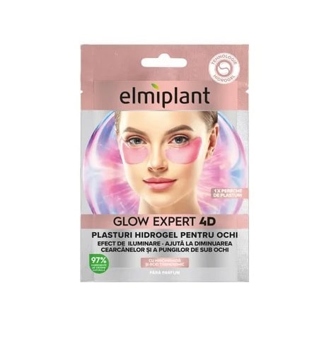 Plasturi de hidrogel pentru ochi Glow Expert 4D,1 bucata, Elmiplant