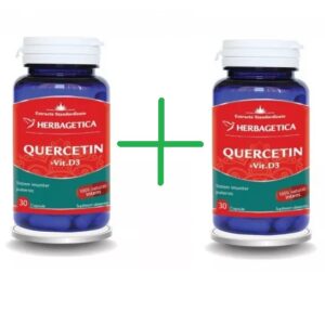 Quercetin cu Vitamina D3, 30+30 capsule, Herbagetica