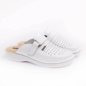 Saboti Medicali, de Barbati, din Piele, Alb V230M, Leon