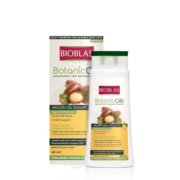 Sampon Pentru Par Botanics Oils Argan, 360 ml, Bioblas