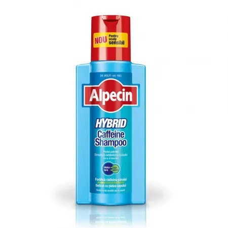 Sampon pentru scalp sensibil cu prurit Hybrid Caffeine, 250 ml, Alpecin